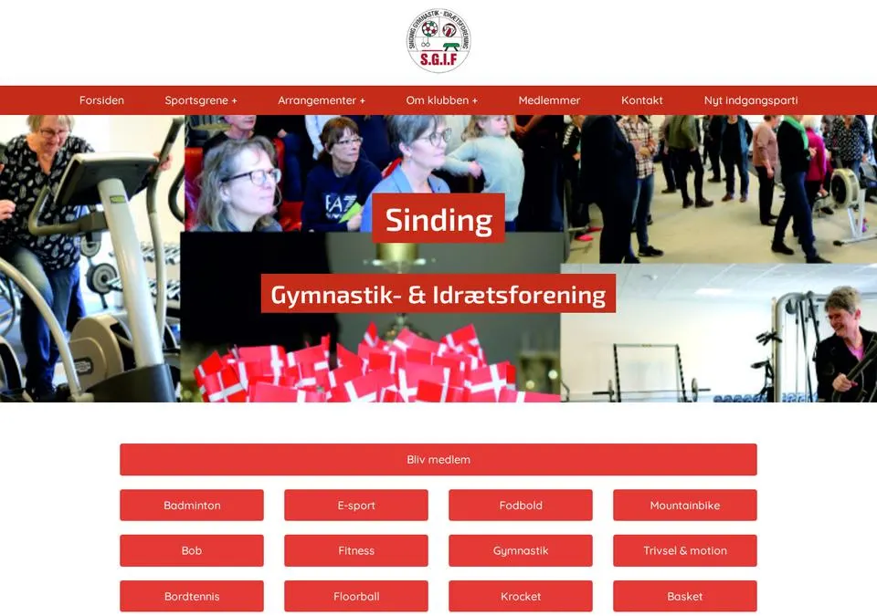 Foreningshjemmeside for Sinding Gymnastik- og Idrætsforening med sportsgrene og arrangementer